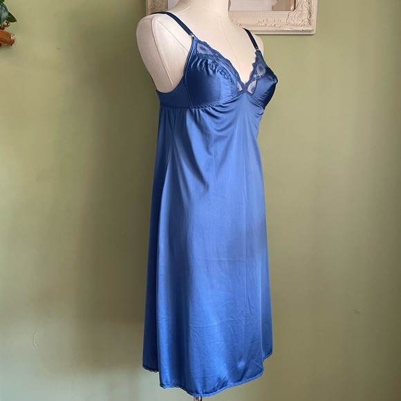 Vintage Dusty Blue Formfit Rogers Slip - Picture 2 of 8